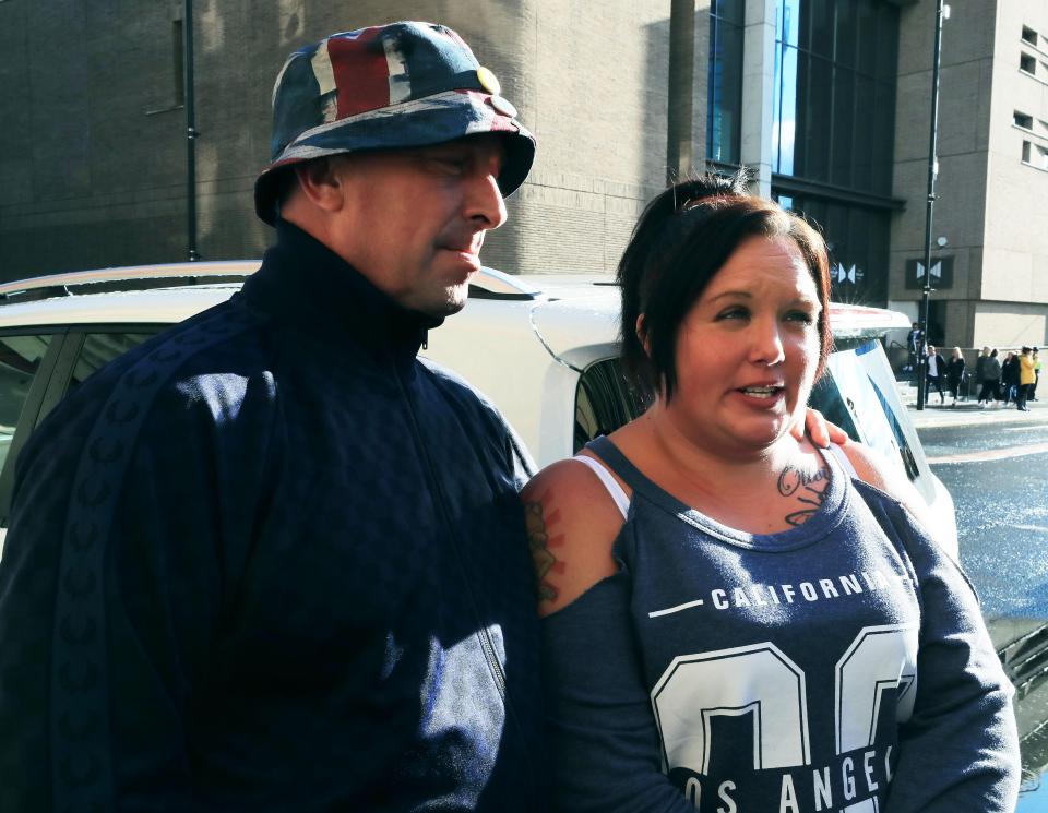 Olivia Cambell's mum Charlotte and her partner Paul said they were there as an act of defiance