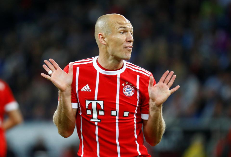  Arjen Robben will be hoping to get Bayern back among Europe's big guns
