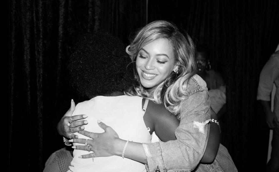  Bey offered a huge bear hug to one victim