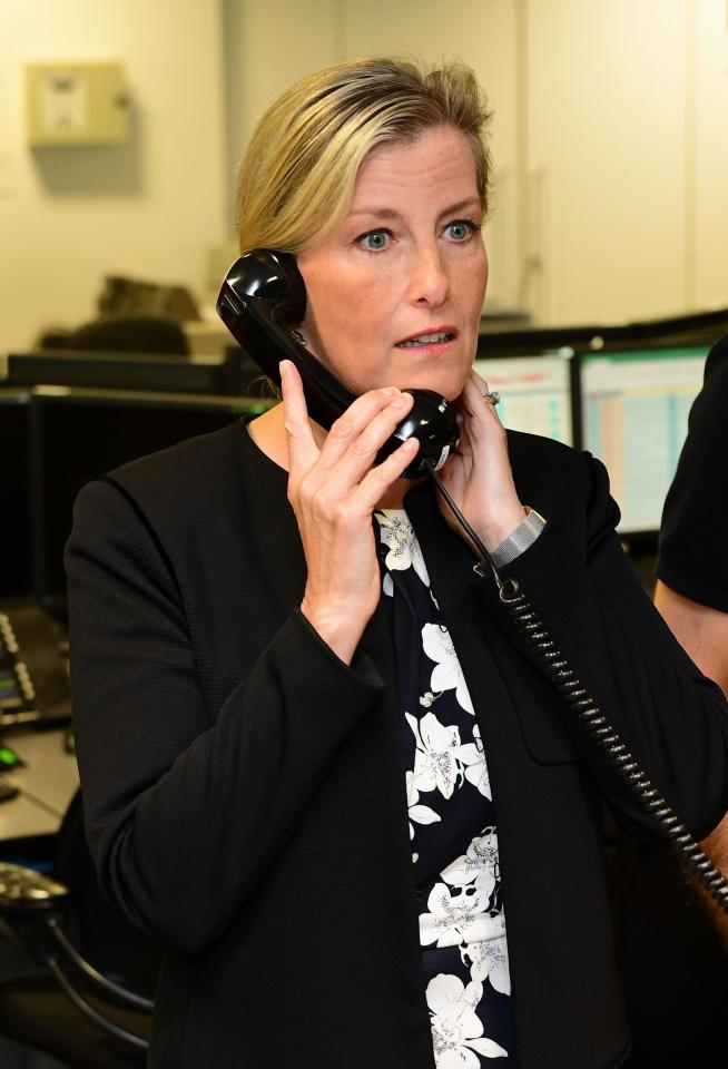  Sophie, the Countess of Wessex also joined in with making calls
