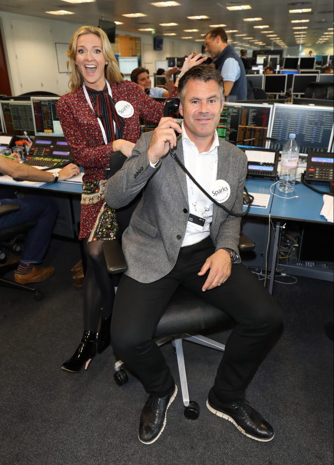  TV presenter Gabby Logan was raising money for Sparks