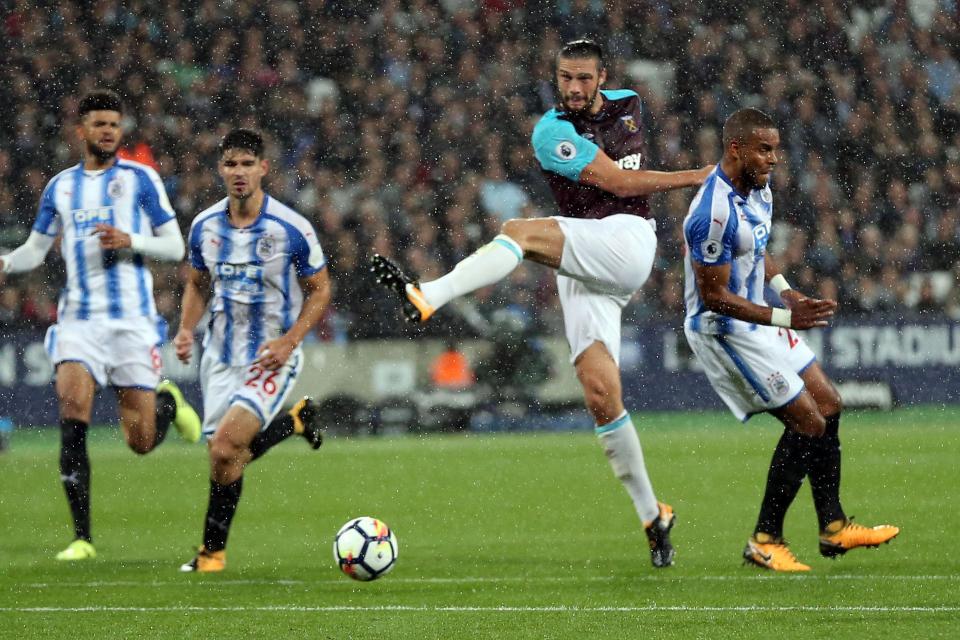  Andy Carroll was back in the starting line-up for the first time this season and was a real handful