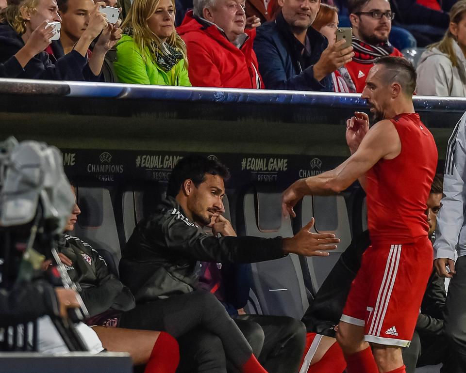 Franck Ribery was unimpressed at being subbed-off against Anderlecht