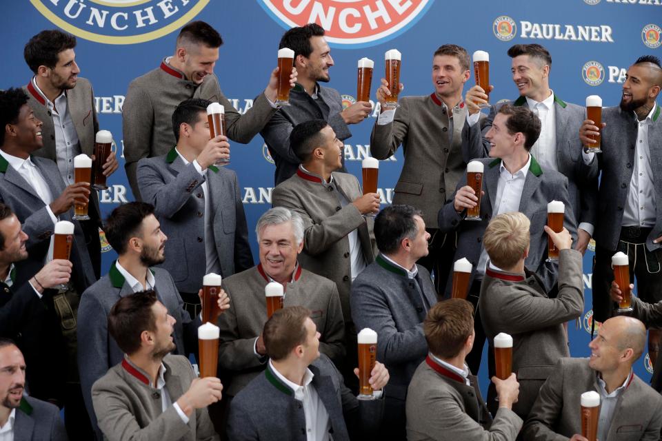 Carlo Ancelotti's Bayern Munich enjoyed their day at the Paulaner event