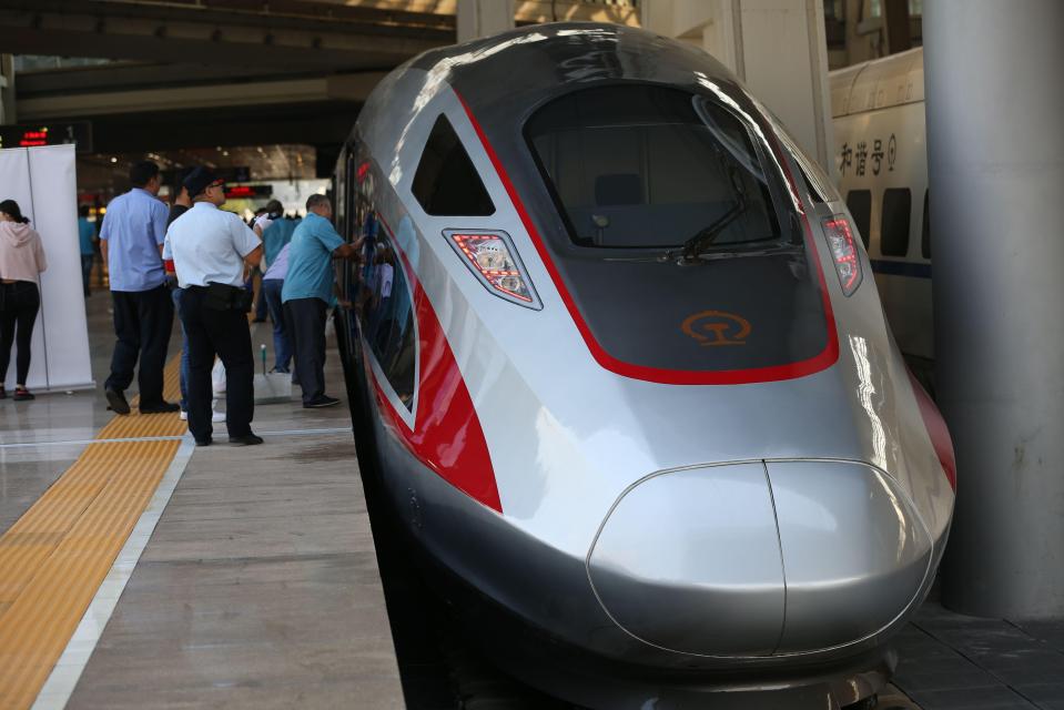 The super speedy trains were entirely manufactured in China
