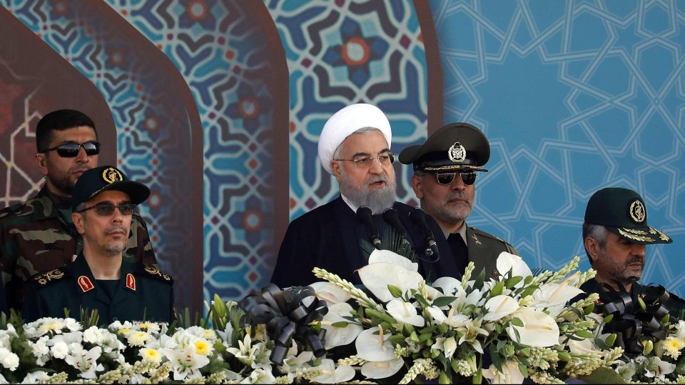  Iran's President Hassan Rouhani promised to increase the country's military power and missile capability