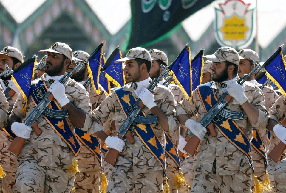  Rouhani made the speech to a parade of the country's armed forces in the city of Tehran