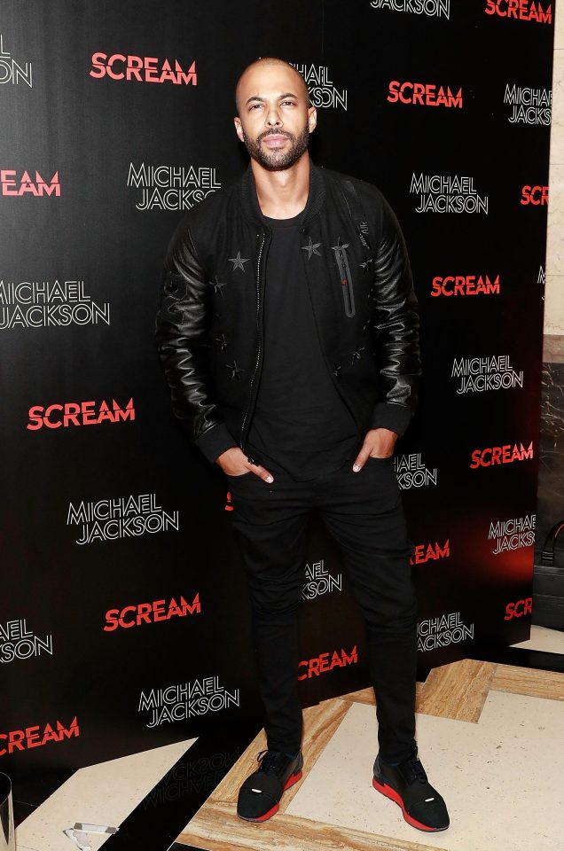  Marvin Humes showed up all in black