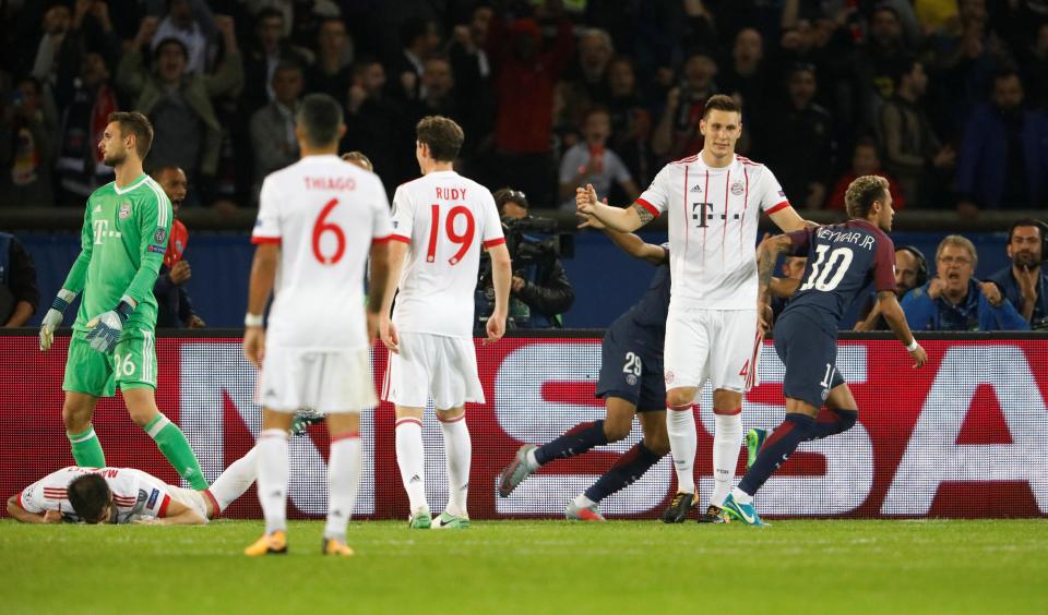  Bayern Munich lost to PSG 3-0 in the Champions League