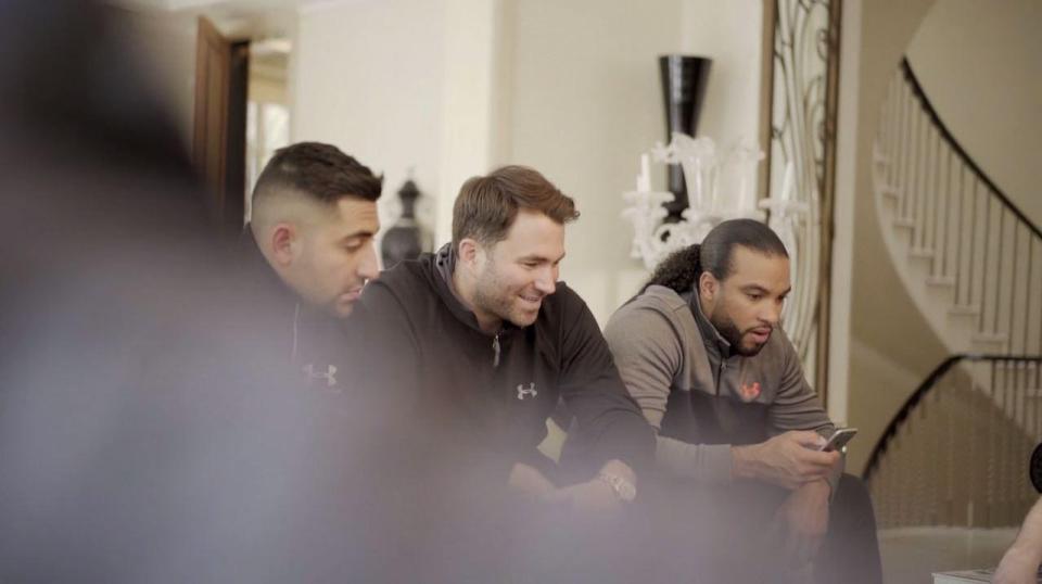  Promoter Eddie Hearn was also in on the action