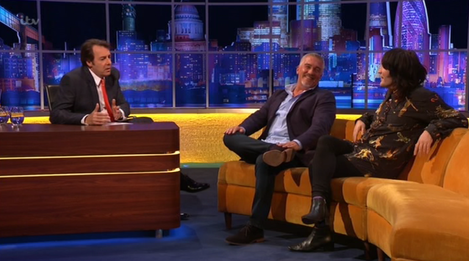  Paul Hollywood was left red faced on tonight's The Jonathan Ross Show