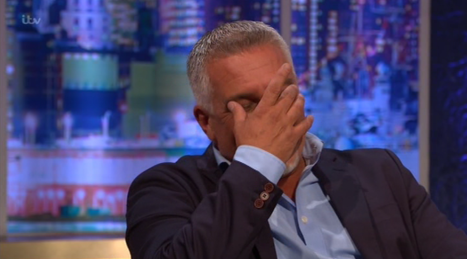  Paul was left blushing after the saucy clip was shown