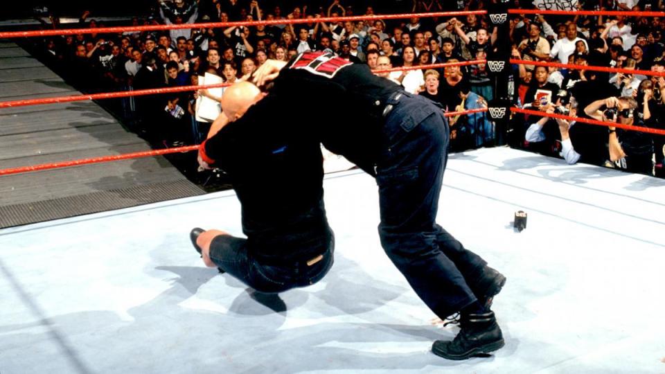  Stone Cold hits the stunner on Vince