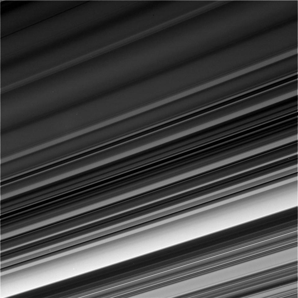  A close up of the planet's famous rings