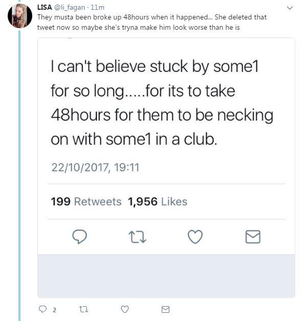  One fan also shared a tweet Charlotte had deleted earlier on Sunday
