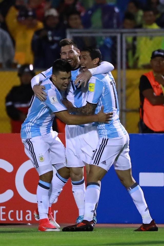 Argentina celebrated victory in Ecuador and a spot at the World Cup