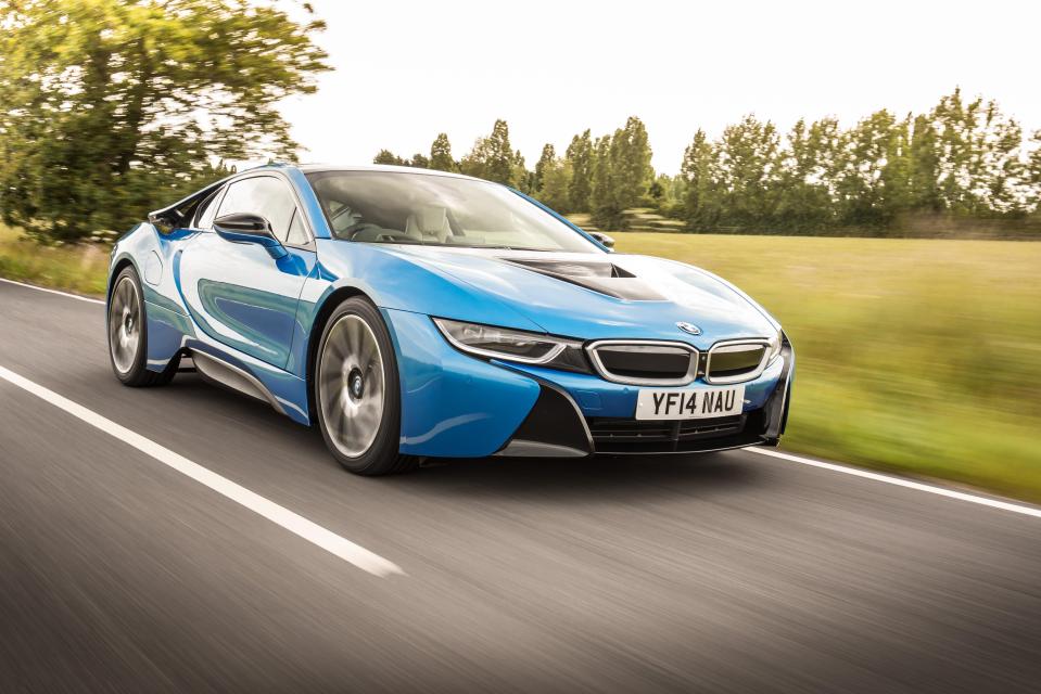 There was some good news for car makers, sales of alternatively fuelled vehicles - such as the BMW i8, above - accelerated by 41 per cent