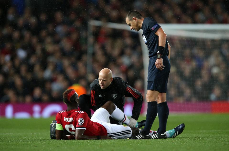  Paul Pogba is currently out of action after picking up a hamstring injury