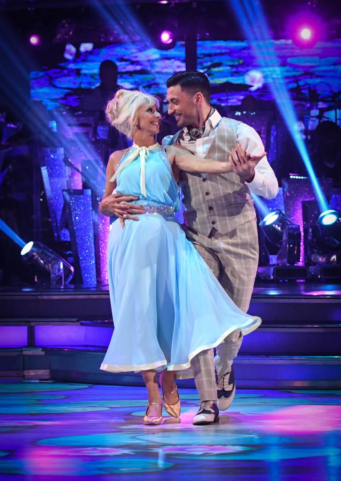  Debbie McGee and Giovanni Pernice danced the Viennese Waltz which saw her whizz up the score board