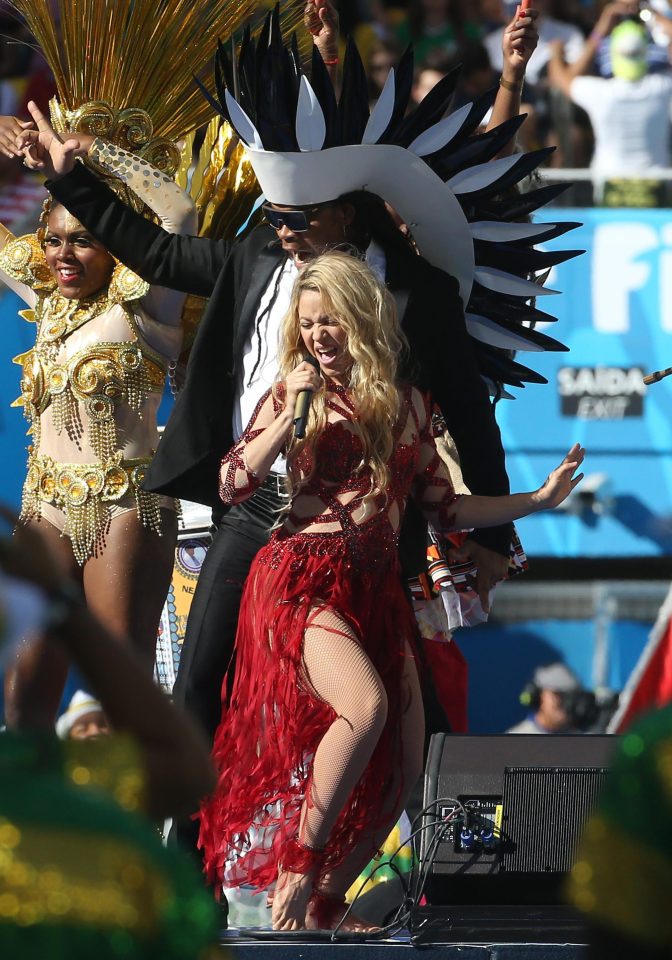 Shakira sung before Germany's 2014 World Cup final win vs Argentina in Brazil