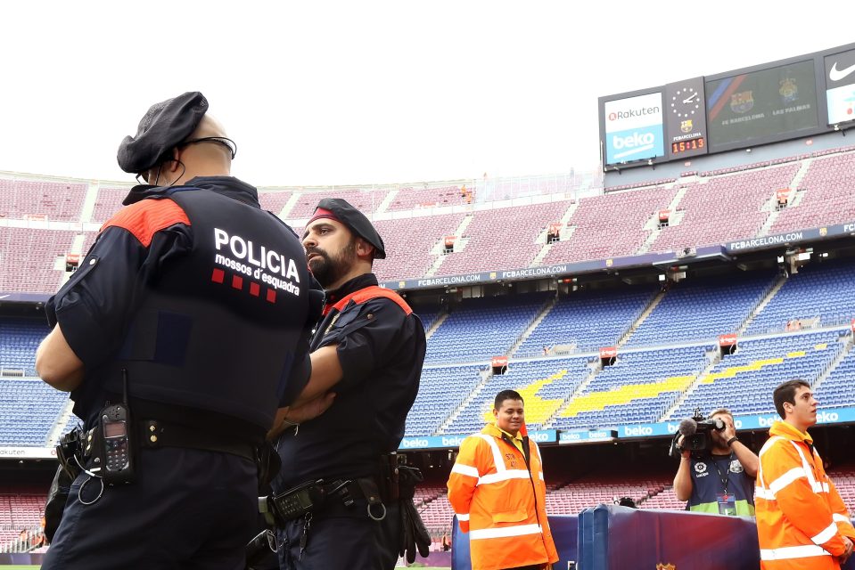 Catalan police confirmed they did have the numbers to cover Las Palmas clash