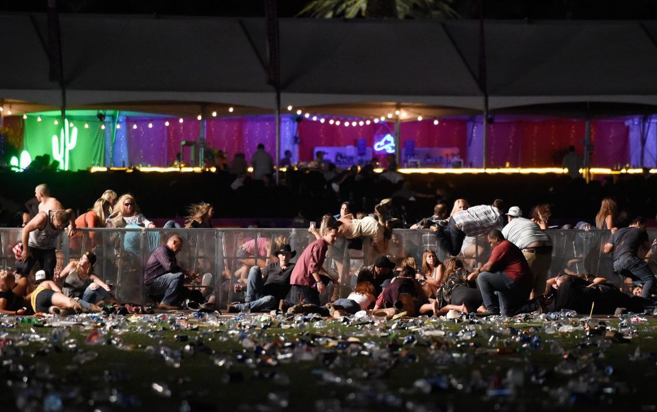 People dive for cover as reports of the horrifying shooting unfolded