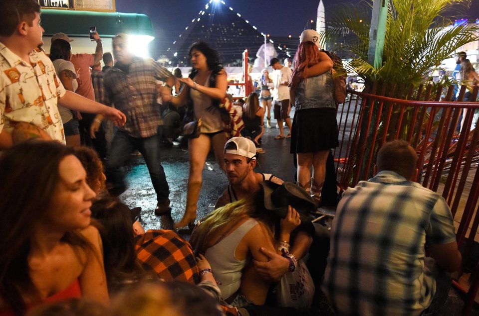 Scenes of chaos have unfolded in Las Vegas