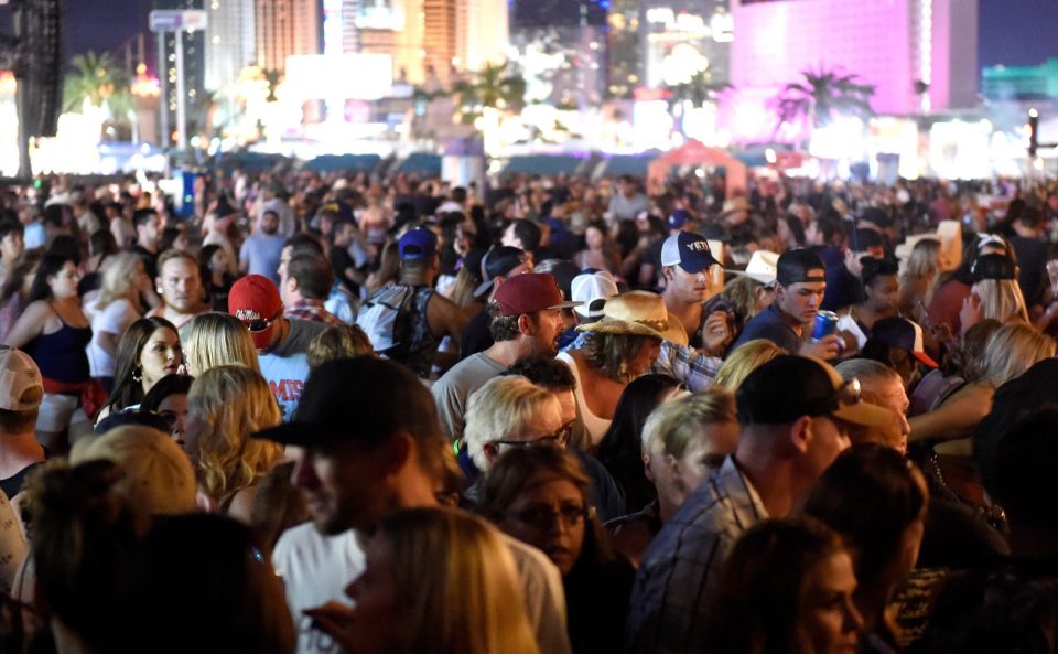  Panicked crowds were forced to flee the scene