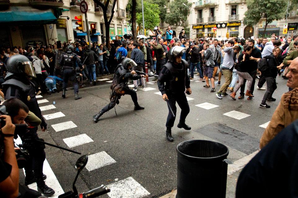  There had been violent clashes between police and Catalonians as they went to vote