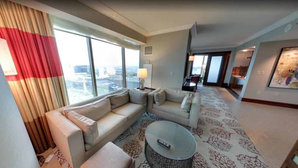  Views of the area when the country music festival took place from the Mandalay Hotel room