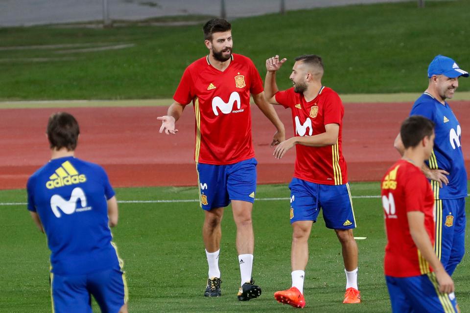  Gerard Pique and the Spain squad lasted just 23 minutes of the session as fans booed