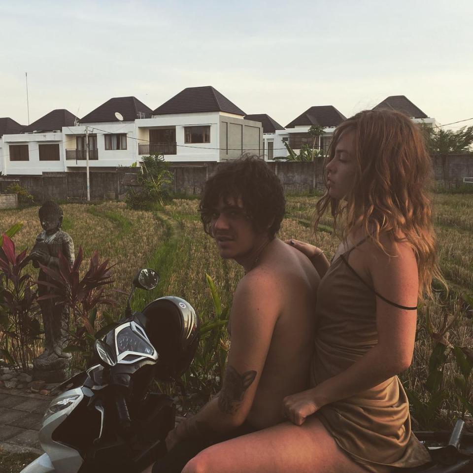  Frankie headed to Bali where he hung out with a stunning brunette