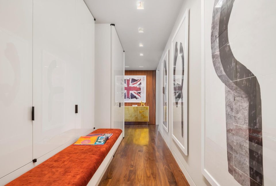 The rockers pad features white decor and splashes of colour like on this seat 