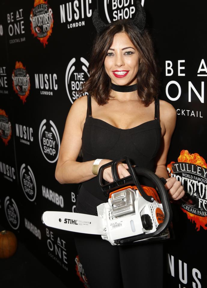  The beauty, 30, brandished a chainsaw as she made her comments about the DIY SOS host