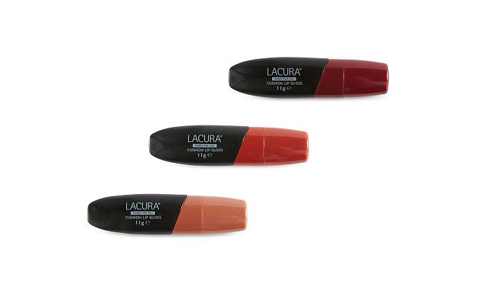  Lacura Cushion Lip Gloss is £2.99, which is new to Aldi’s beauty range, and is available in brick, nude and neutral shades