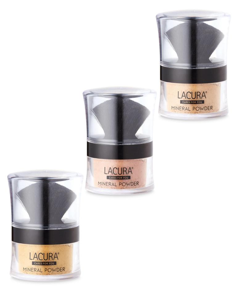  Lacura Mineral Powder and Brush, which costs £3.79, was inspired by L’Oreal's £6.99 True Match powder