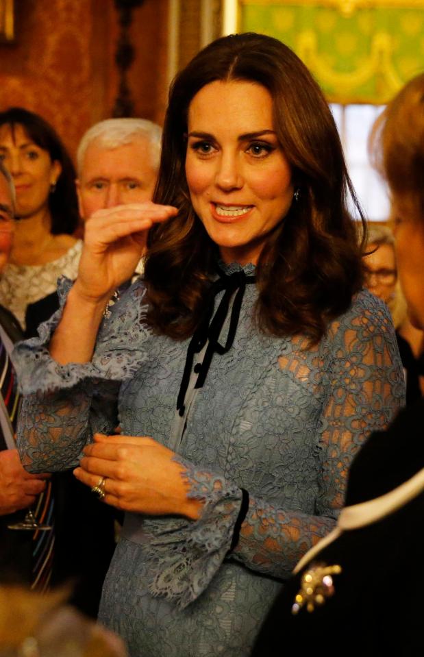  Kate looked at ease as she mingled with guests throughout the evening