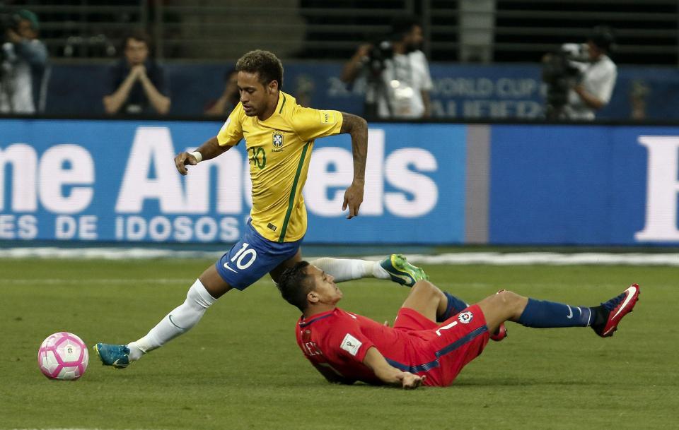 Sanchez was sent tumbling out of the World Cup by a 3-0 defeat to Brazil