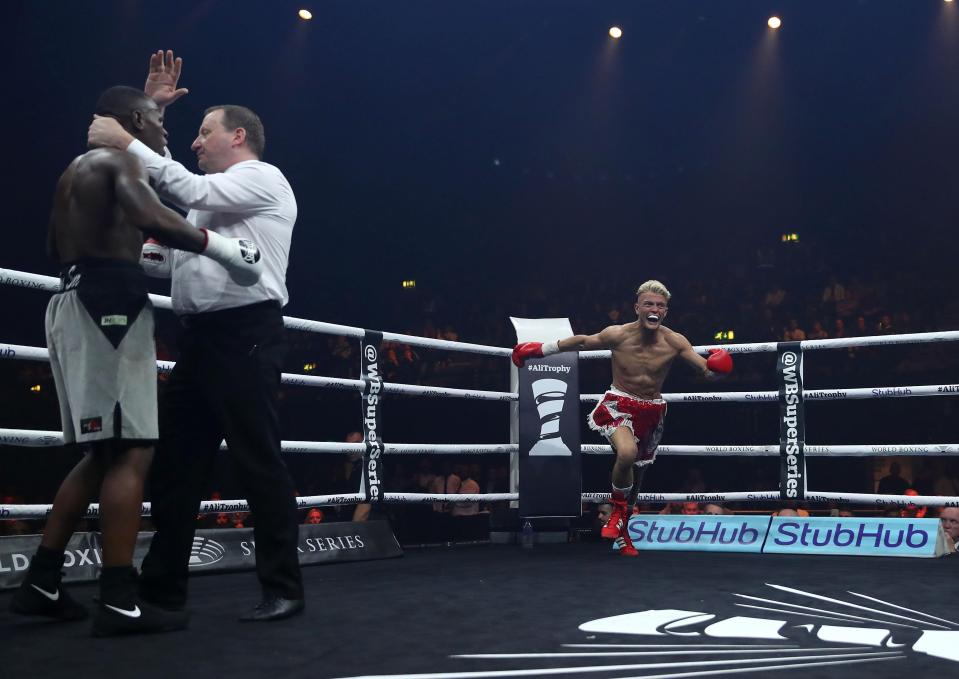 Nathanael Wilson was stopped after the referee waved the fight off