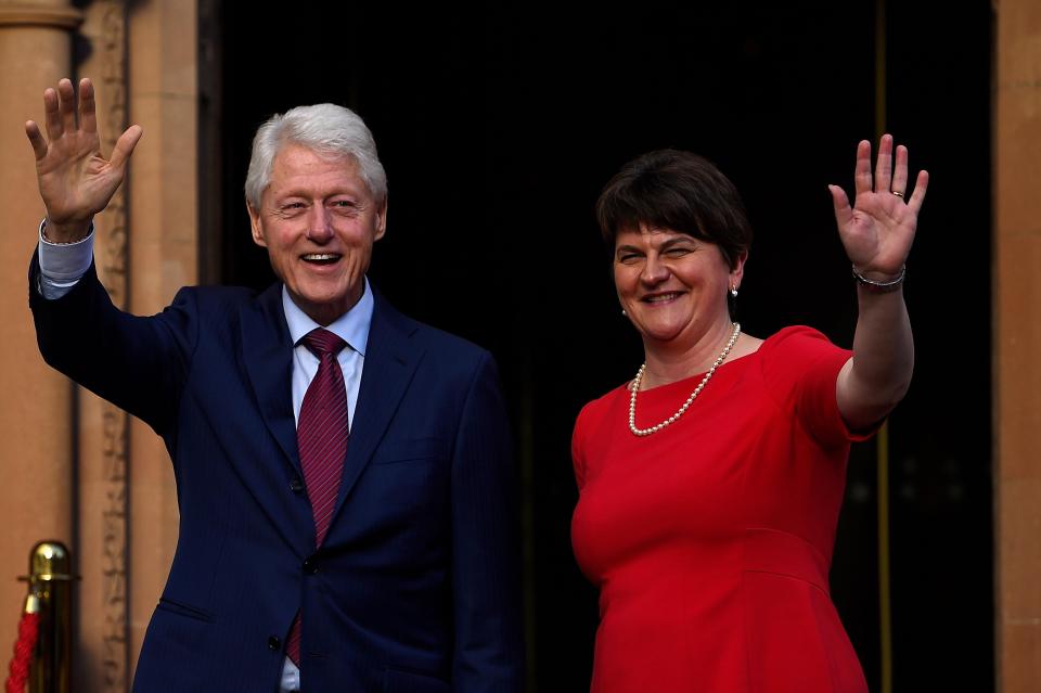  Yesterday he spoke to DUP boss Arlene Foster and other political leaders in Belfast