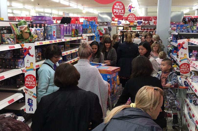  Excited shoppers were pictured filling the aisles in Chelmsford Sainsbury's