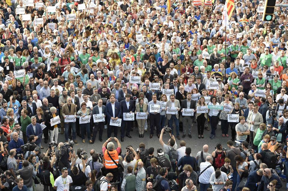  Thousands came out in support of the region's aim of getting independence