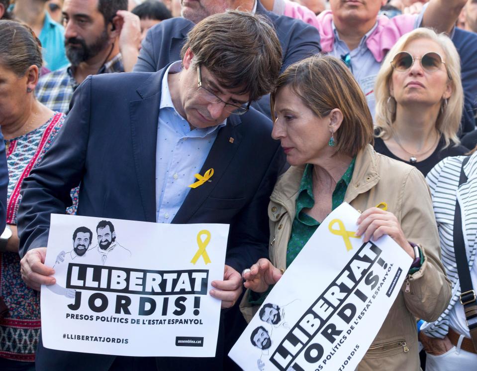  The region's president was pictured at the protest