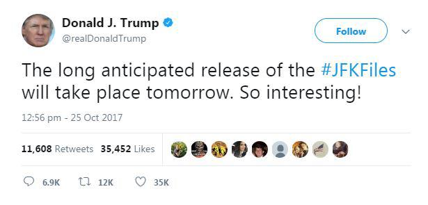 The files were released on President Trump's orders