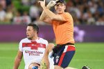 Burgess played on briefly despite the physio signalling that he should come off