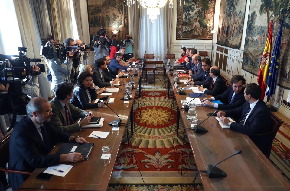 The Spanish government held its first meeting since imposing direct rule over Catalonia