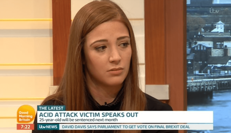 The brave young woman said she was determined to keep living her life