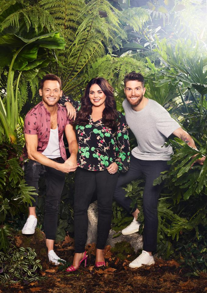 Poking around backstage for ITV2’s spin-off show Extra Camp, the new preseting line-up of Scarlett Moffatt, Joel Dommett and Joe Swash will be sharing jungle wisdom