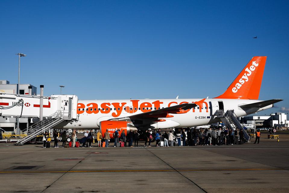  The 25-year-old gave security the slip and boarded the easyJet flight