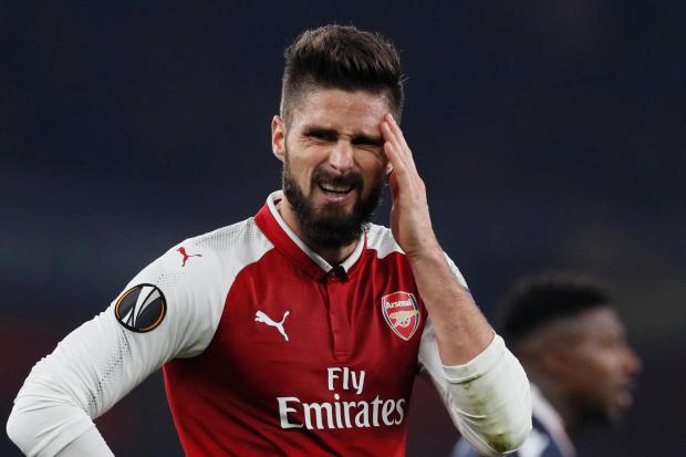 Olivier Giroud is out of the North London derby